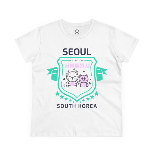Seoul 서울특별시 Teukbyeolsi  , Cute Graphic Tigers T-Shirt, Gift for Her, Travel Souvenir, Casual Wear