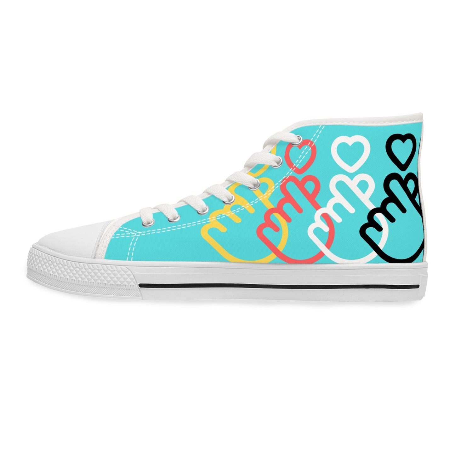Fingerhearts Canvas Sneakers - Aqua Blue